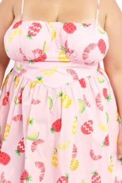 Pink Abstract Fruit Print Drop Waist Minidress -You And All Fashion Store cdd4151a 47ab abstract 5