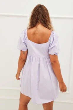 Purple Mini Dress Sweetheart Neck Puff Sleeve Party -You And All Fashion Store cdd8582 47ab lilac 5