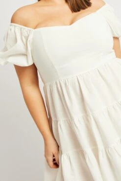 White Puff Sleeve Mini Dress Sweetheart Neck -You And All Fashion Store cdd9075d 36ab white 6