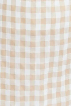 Nude Check Midi Dress Split Front Large Gingham Check -You And All Fashion Store cdd9821 35ab check 6