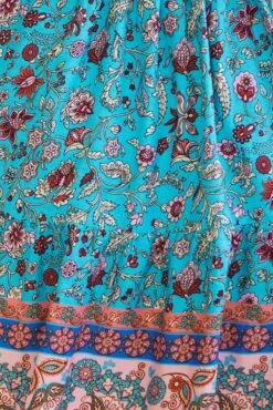 Blue Boho Wrap Dress Short Sleeve V-neck -You And All Fashion Store cdd9843d 33rb boho 6