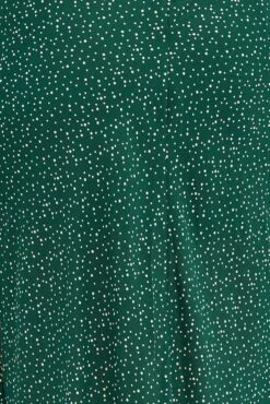 Green Polka Dot Midi Dress Sleeveless Ruched Bust -You And All Fashion Store cddc6129u 81rb polka dot 6