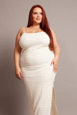 White Textured Maxi Dress -You And All Fashion Store cddc9235 35ab cream 3