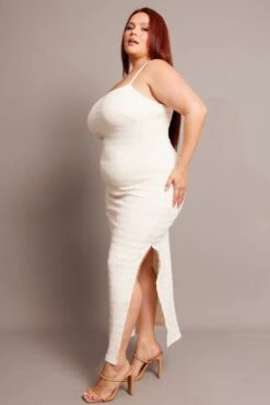 White Textured Maxi Dress -You And All Fashion Store cddc9235 35ab cream 4