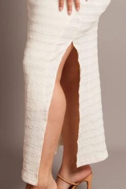 White Textured Maxi Dress -You And All Fashion Store cddc9235 35ab cream 6