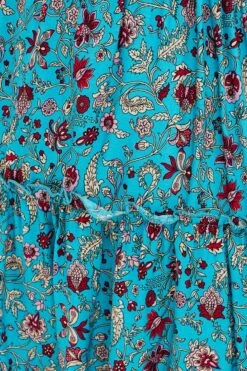 Blue Boho Mini Dress Sleeveless Round Neck Skater -You And All Fashion Store cddw0110c 33rb boho 6