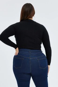 Blue Denim Jean High Rise 3 Buttons Skinny 10 Blue Denim Jean High Rise 3 Buttons Skinny -You And All Fashion Store cdl1202a 20j indigo 5