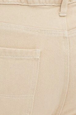 Beige High Rise Carpenter Denim Jean -You And All Fashion Store cdl1318e 33jb beige 6