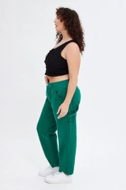 Green Carpenter Denim Jeans High Rise -You And All Fashion Store cdl1318g 33j green 4