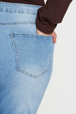 Blue Denim Jean High Rise Distressed Skinny -You And All Fashion Store cdl1522 20j denim blue 6 2