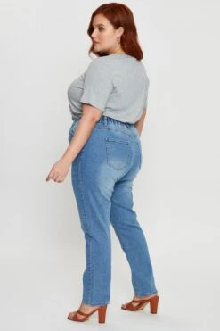 Blue Jean High Rise Straight Leg -You And All Fashion Store cdl15662 80 denim 4