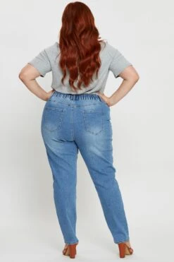 Blue Jean High Rise Straight Leg -You And All Fashion Store cdl15662 80 denim 5