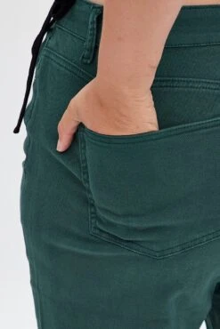 Green Flare Denim Jeans High Rise -You And All Fashion Store cdl1575a 20jb green 6