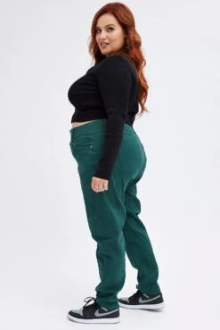 Green Skinny Denim Jeans High Rise -You And All Fashion Store cdl1771a 33jb green 4