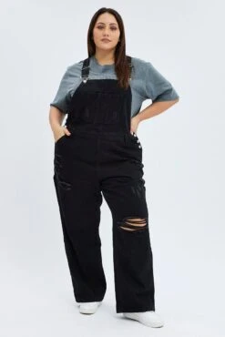 Black Overall Distress -You And All Fashion Store cdl1801a 20jb black 3