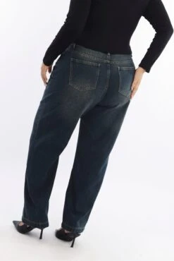 Denim Baggy Jeans High Rise -You And All Fashion Store cdl2177e 84jb dark wash 5