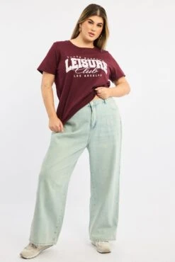 Denim Baggy Denim Jeans -You And All Fashion Store cdl2245 84j light wash 3