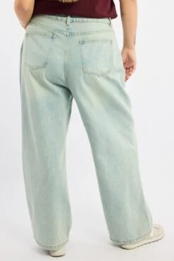 Denim Baggy Denim Jeans -You And All Fashion Store cdl2245 84j light wash 5