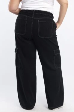 Black Cargo Denim Jeans -You And All Fashion Store cdl2387 84j black 4