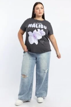 Denim Baggy Mid Rise Jeans