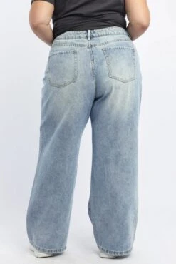 Denim Baggy Mid Rise Jeans -You And All Fashion Store cdl2823 84jb mid wash 4