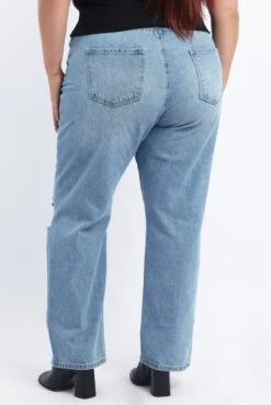 Denim Straight Jeans -You And All Fashion Store cdl2825 2j light wash 4