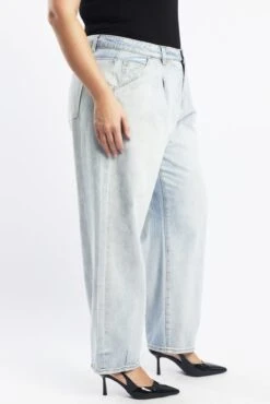 Denim Balloon Fit Jeans -You And All Fashion Store cdl2877 117j light wash 3