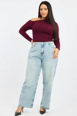 Denim Baggy Jeans Mid Rise