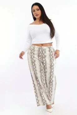 Multi Animal Print Baggy Jeans Mid Rise -You And All Fashion Store cdl2958 84jb animal pri 3