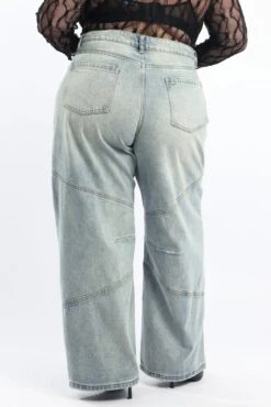 Denim Barrel Jeans Low Rise -You And All Fashion Store cdl2974 117j light wash 4