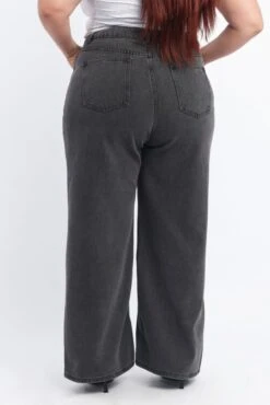 Grey Straight Jeans Mid Rise -You And All Fashion Store cdl2978 84j charcoal 4