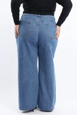 Denim Straight Denim Jeans High Rise -You And All Fashion Store cdl2993 117j dark wash 5