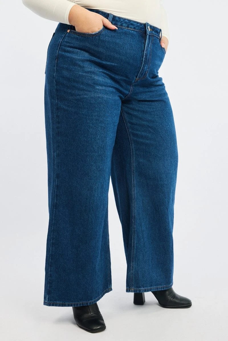 Denim Wide Leg Jeans 4 Denim Wide Leg Jeans - Image 4