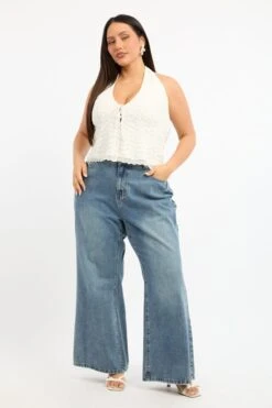 Denim Flare Jeans Mid Rise