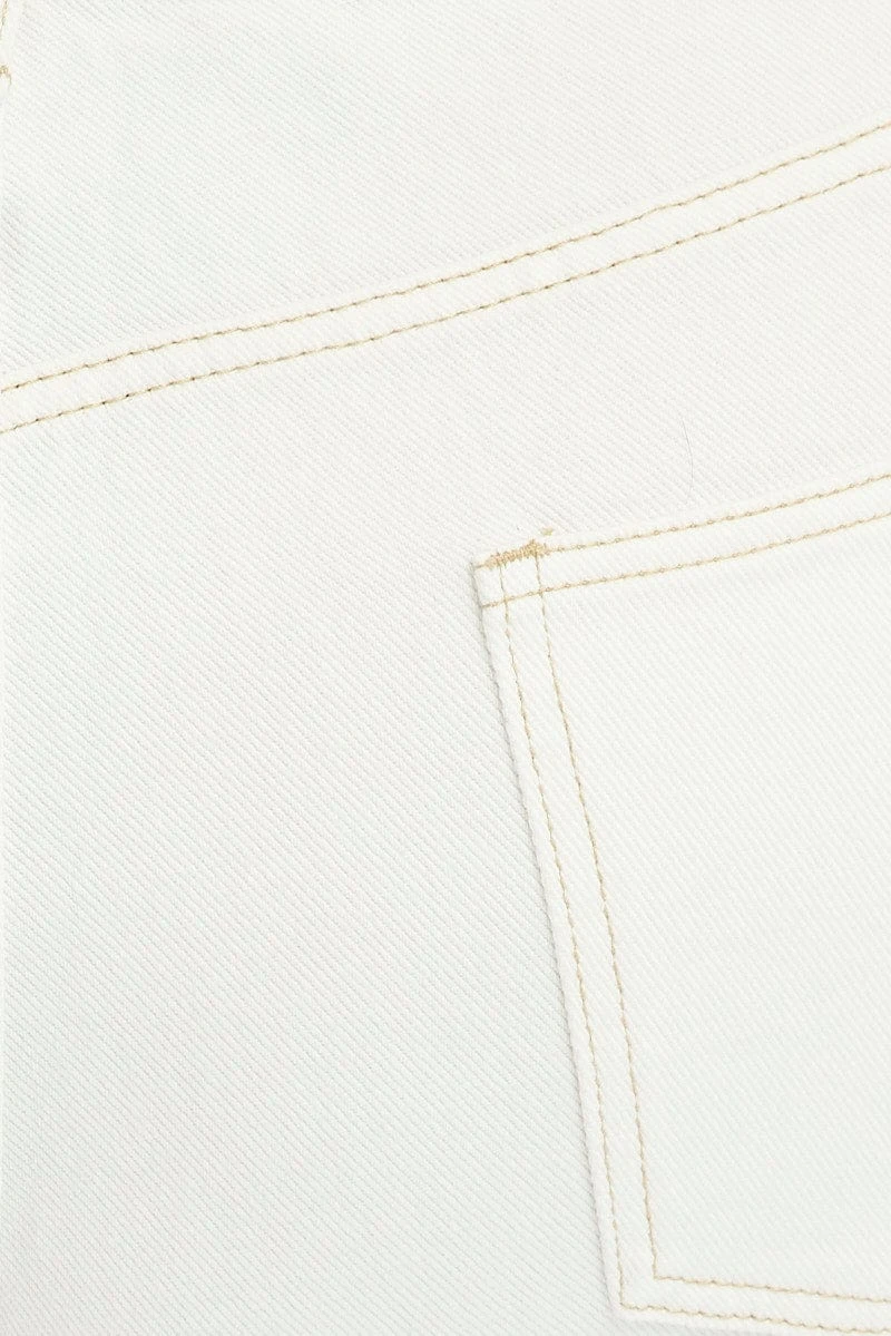 White Cargo Denim Jeans High Rise 6 White Cargo Denim Jeans High Rise - Image 6