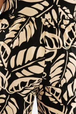 Black Floral Jumpsuit Sleeveless Shoulder Tie Linen Blend 11 Black Floral Jumpsuit Sleeveless Shoulder Tie Linen Blend -You And All Fashion Store cdp11922lk 35r floral 6