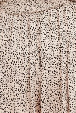 Animal Print Shirred Playsuit Short Sleeve Rayon -You And All Fashion Store cdp1327k 35rb animal prt 6