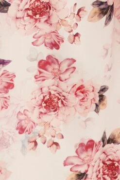 Pink Floral Jumpsuit Sleeveless Cowl Neck Wide Leg -You And All Fashion Store cdp1383w 35rb floral 6