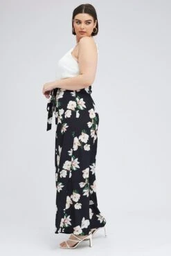 Black Floral Floral Jumpsuit Sleeveless -You And All Fashion Store cdp14275r 81r floral 4