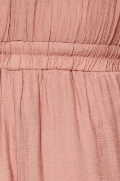 Pink Ruffle Playsuit V-neck Bell Sleeve -You And All Fashion Store cdp15648c 81rb dusty pink 6 1