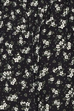 Floral Print Tie Front Playsuit Scoop Neck Puff Sleeve -You And All Fashion Store cdp17671b 34l floral prt 6