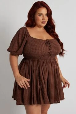 Brown Ruffle Playsuit Short Sleeve 8 Brown Ruffle Playsuit Short Sleeve -You And All Fashion Store cdp17671k 81rb brown 3