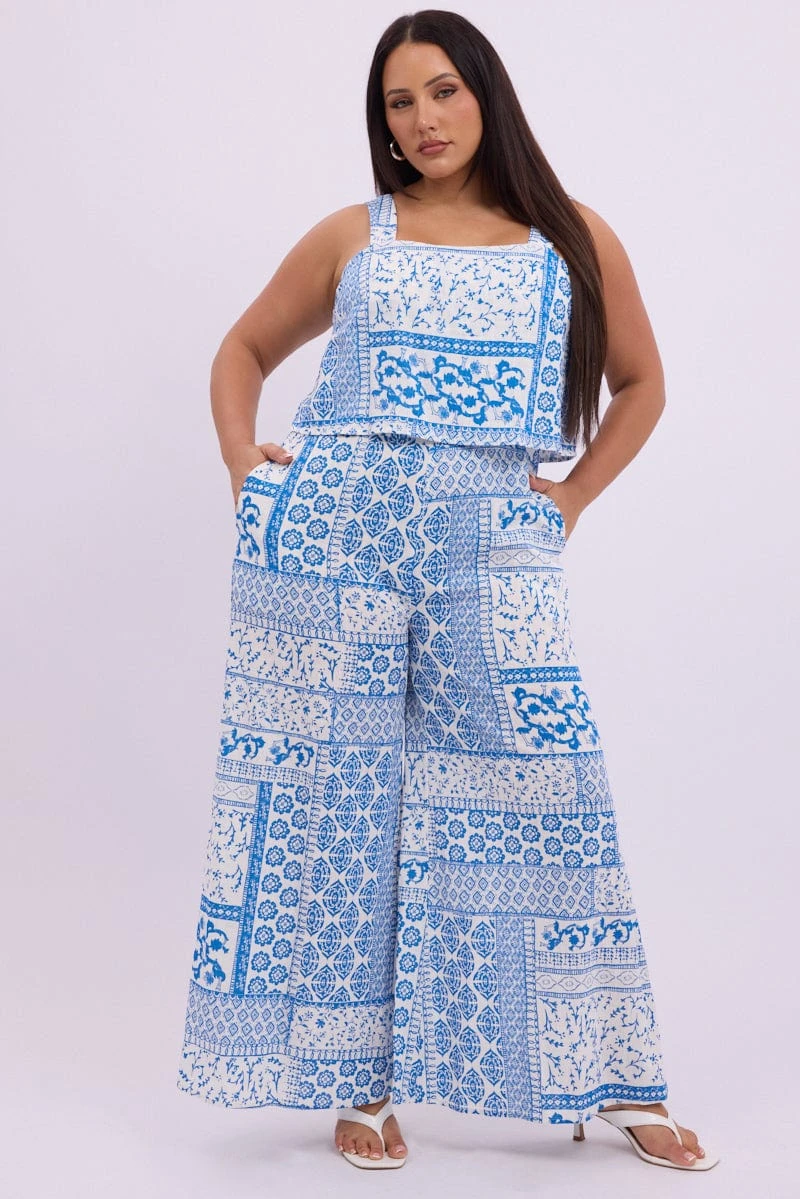 White Boho Jumpsuit Sleeveless Linen Blend 1 White Boho Jumpsuit Sleeveless Linen Blend