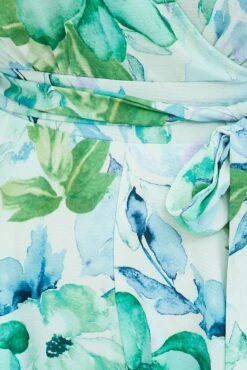 Floral Ruffle Playsuit Short Sleeve V-neck 11 Floral Ruffle Playsuit Short Sleeve V-neck -You And All Fashion Store cdp31603r 33r floral 6