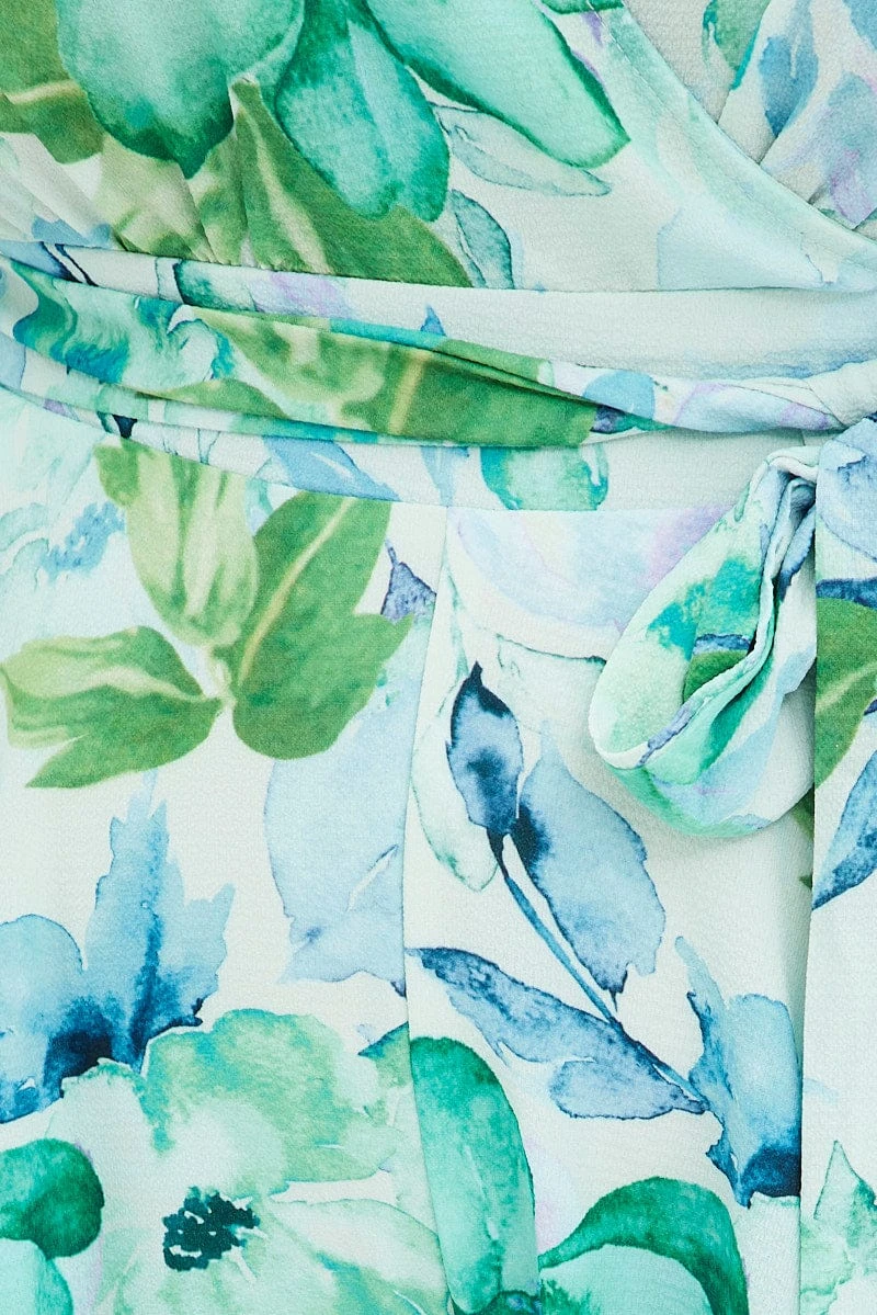 Floral Ruffle Playsuit Short Sleeve V-neck 6 Floral Ruffle Playsuit Short Sleeve V-neck - Image 6