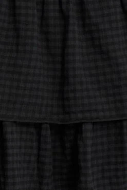 Black Textured Frill Playsuit Flare Sleeve -You And All Fashion Store cdp32258 35a black 6