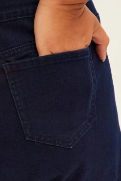 Blue Skinny Denim Shorts High Rise -You And All Fashion Store cds0175c 33jb indigo 6