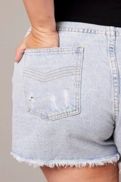 Blue Relaxed Shorts High Rise 11 Blue Relaxed Shorts High Rise -You And All Fashion Store cds1855 84jb light blue 6