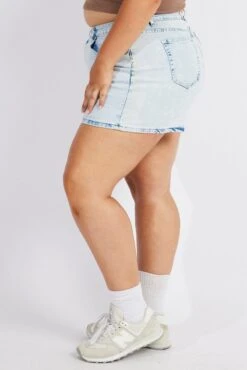 Denim Mom Shorts High Rise Acid Wash -You And All Fashion Store cds1906 84j light wash 4