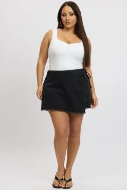 Black Skort Skirt High Rise 8 Black Skort Skirt High Rise -You And All Fashion Store cds2251a 84jb black 3